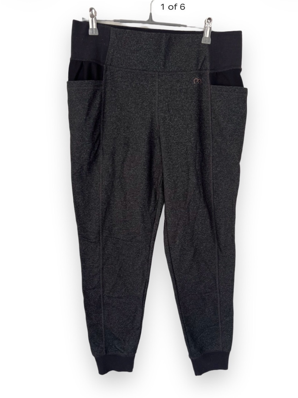 CALIA by Carrie Underwood Charcoal Black High-Waist Pocket Joggers